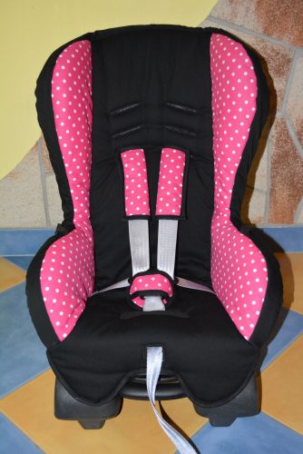 Römer King Quickfix 9-18kg üléshuzat garnitúra fekete - pink pöttyös