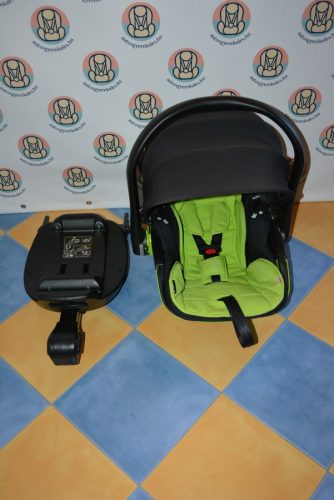 KIDDY Evoluna i-size 2 " Spring Green" + Isofix bázistalp 40-83cm HIBÁTLAN + ÚJ Nyári huzat