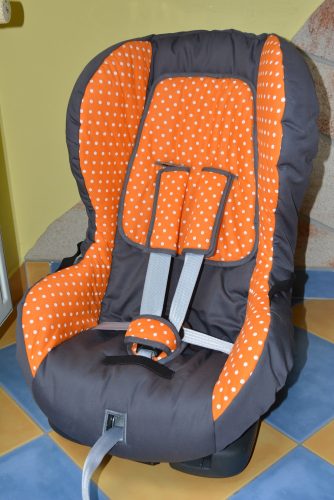 Römer King TS Plus 9-18kg üléshuzat garnitúra szürke - narancs pöttyös