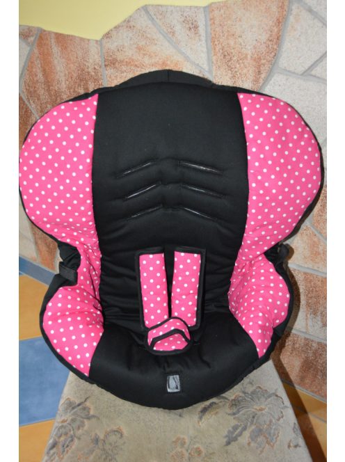Römer Duo Isofix 9-18kg üléshuzat garnitúra  fekete - pink pöttyös 