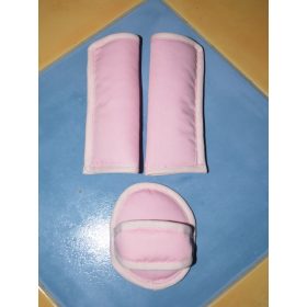 Gyerekülésbe vállpárna, csatpárna szett rózsaszín