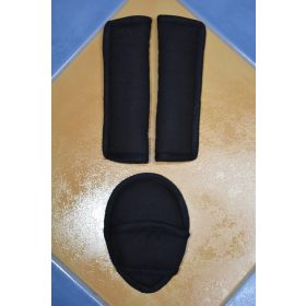 Gyerekülésbe vállpárna, csatpárna szett fekete