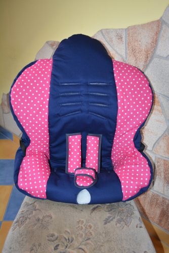 Pierre Cardin PS288 9-25kg  üléshuzat garnitúra sötétkék - pink pöttyös