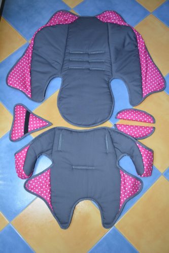 Concord Trimax 9-18kg ill. 9-36kg üléshuzat garnitúra szürke - pink pöttyös