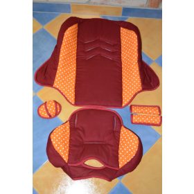   Concord Fixmax 9-36kg üléshuzat garnitúra bordó - narancs pöttyös