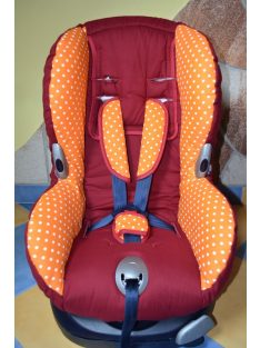   Maxi Cosi Priori XP 9-18kg üléshuzat garnitúra bordó - narancs pöttyös