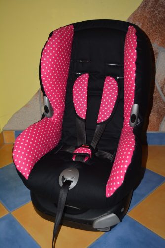 Maxi Cosi Priori XP 9-18kg üléshuzat garnitúra fekete - pink pöttyös