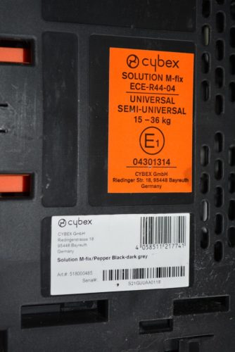 Cybex Solution M-Fix "Pepper Black" isofix GYÖNYÖRŰ 15-36kg gyerekülés 