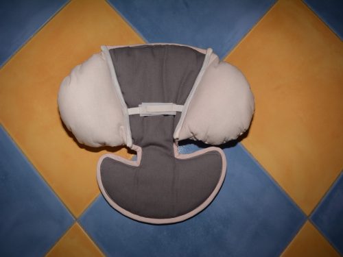 Univerzális fejszűkítő gyereküléshez szürke - halvány rózsaszín