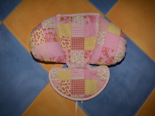 Univerzális fejszűkítő gyereküléshez rózsaszín patchwork