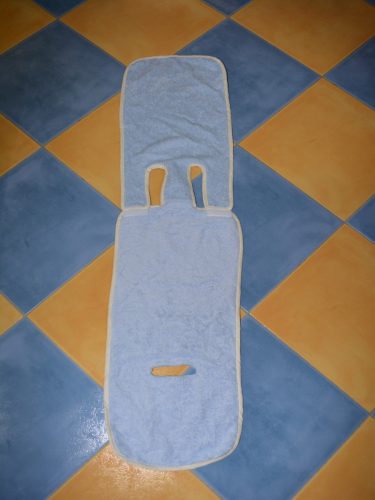 Univerzális nyári huzat bébihordozóba világoskék - krémfehér szegéllyel