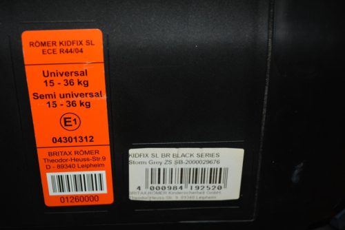 Britax Römer Kidfix SL Black Series "Storm Grey" 15-36 kg GYÖNYÖRŰ gyerekülés 