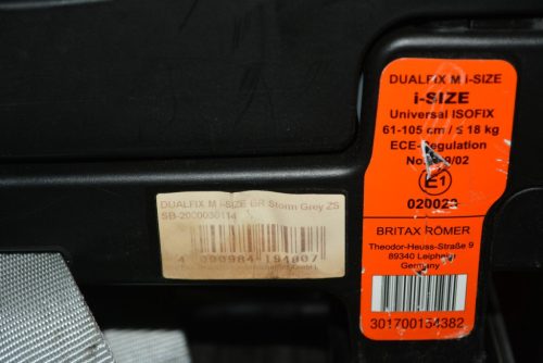 Britax Römer Dualfix M i-Size 61-105cm "Storm Grey" GYÖNYÖRŰ reboard gyerekülés