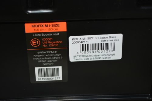Britax Römer Kidfix M i-Size "Space Black" 100-150 cm HIBÁTLAN 2025-ös gyerekülés 4-12 év
